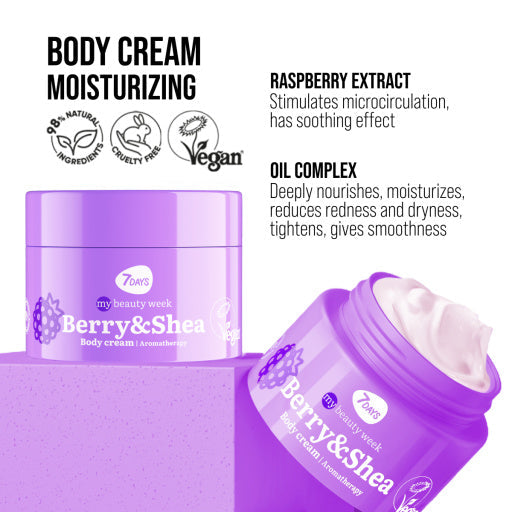 7DAYS Crema de Corp Aromaterapie Fructe de Padure si Shea 250ml