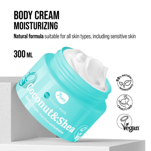 7DAYS Crema de Corp Nutritie si Hidratare Cocos si Shea 250ml