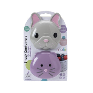 Melii Set 2 Recipiente Hrana Bebe Model Bulldog and Cat