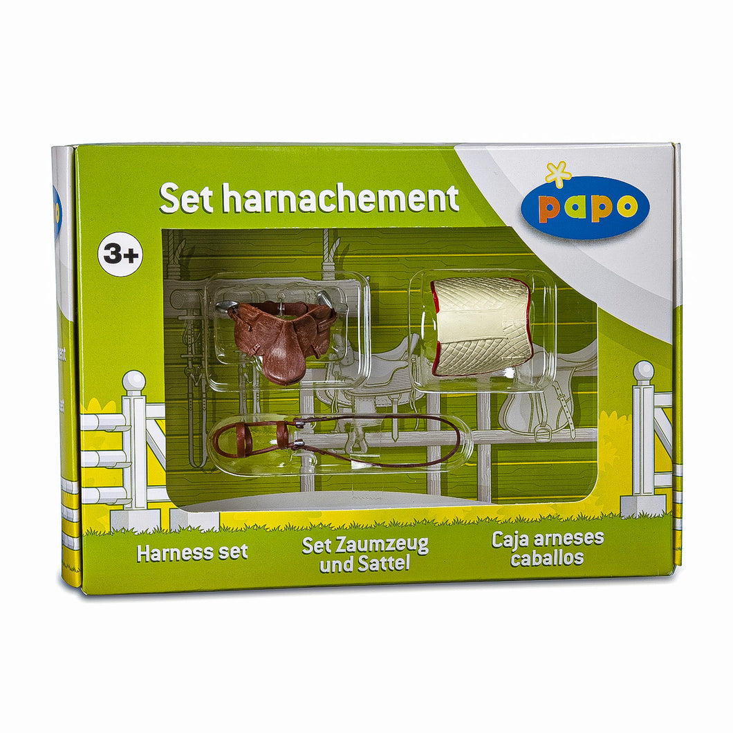 Papo Rase de Cai si Ponei Figurina Set Harnasament Pentru Calarie