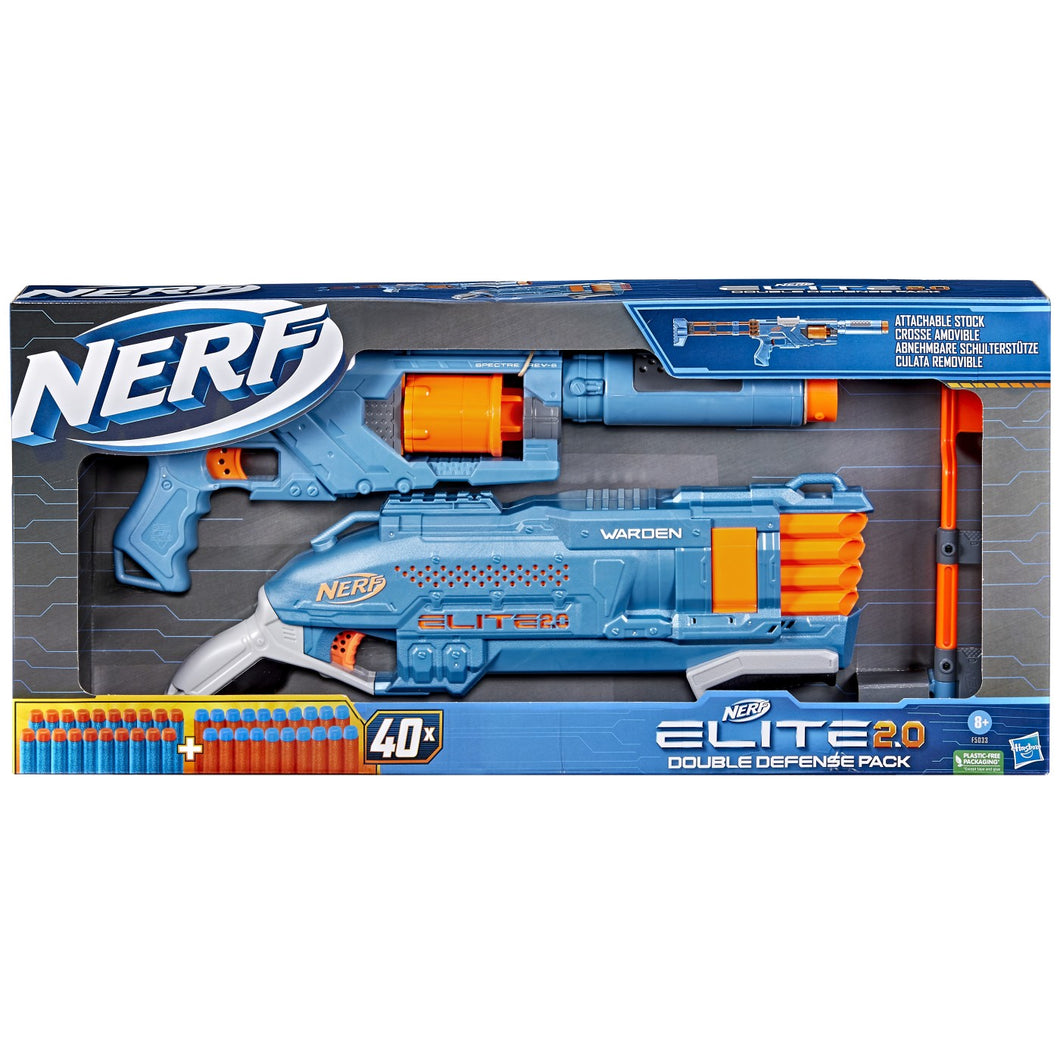 Nerf Blaster Set Duble Defense Elite 2.0