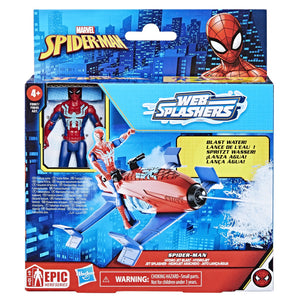 Spider-Man Set Vehicul Hydro Jet si Figurina Spider Man 10cm