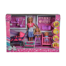 Încarcă imaginea în Galerie, Steffi Love Set Papusa cu 3 Bebelusi si Accesorii
