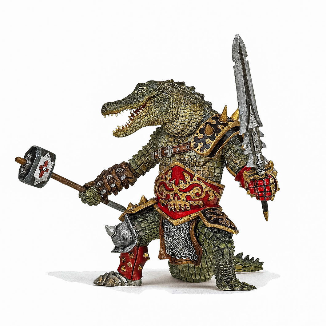 Papo Personaje Medievale Fantastice Figurina Crocodil Muntant