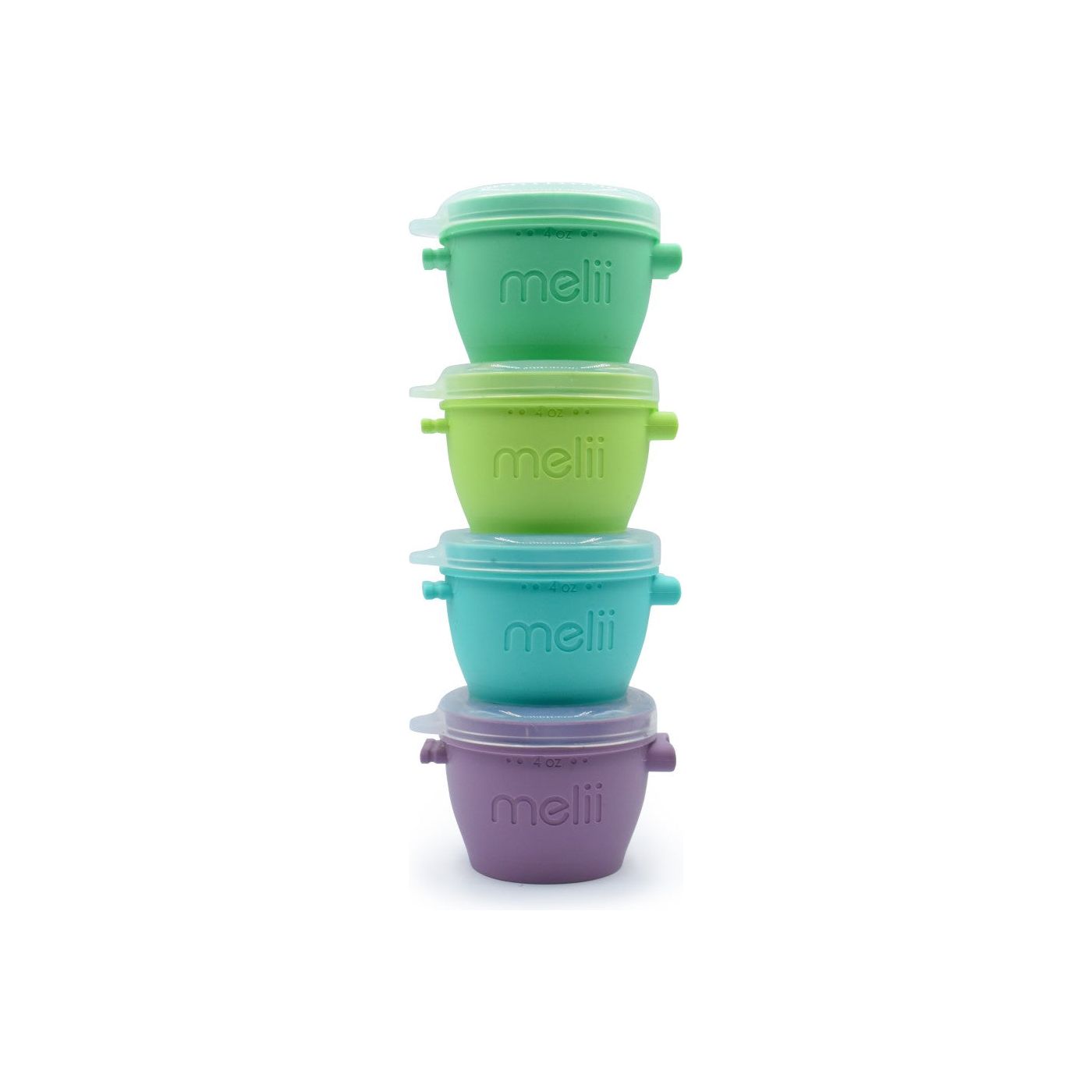Melii Set 4 Recipiente Silicon Snap and Go 4x177ml