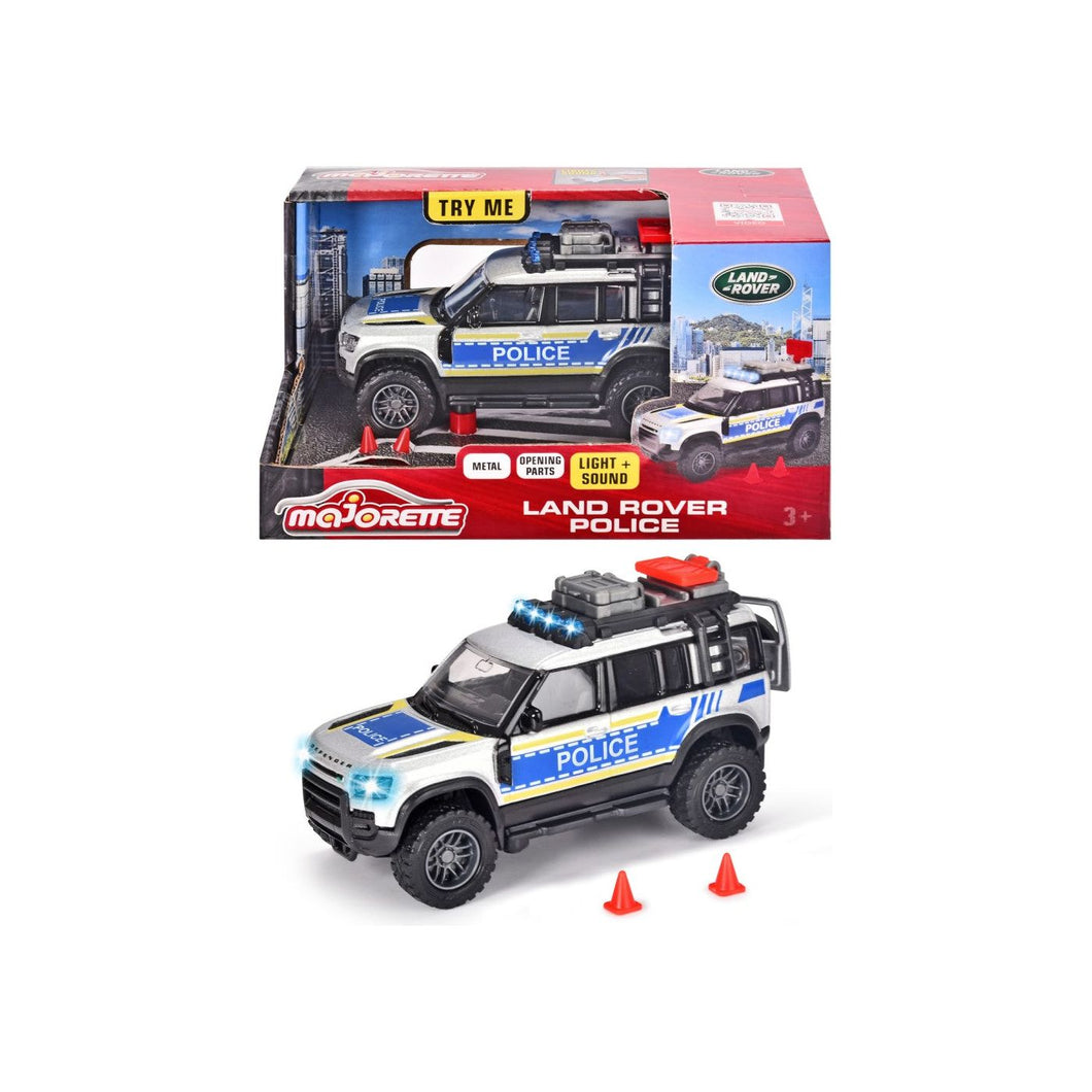 Majorette Masina de Politie land Rover cu Lumini si Sunete