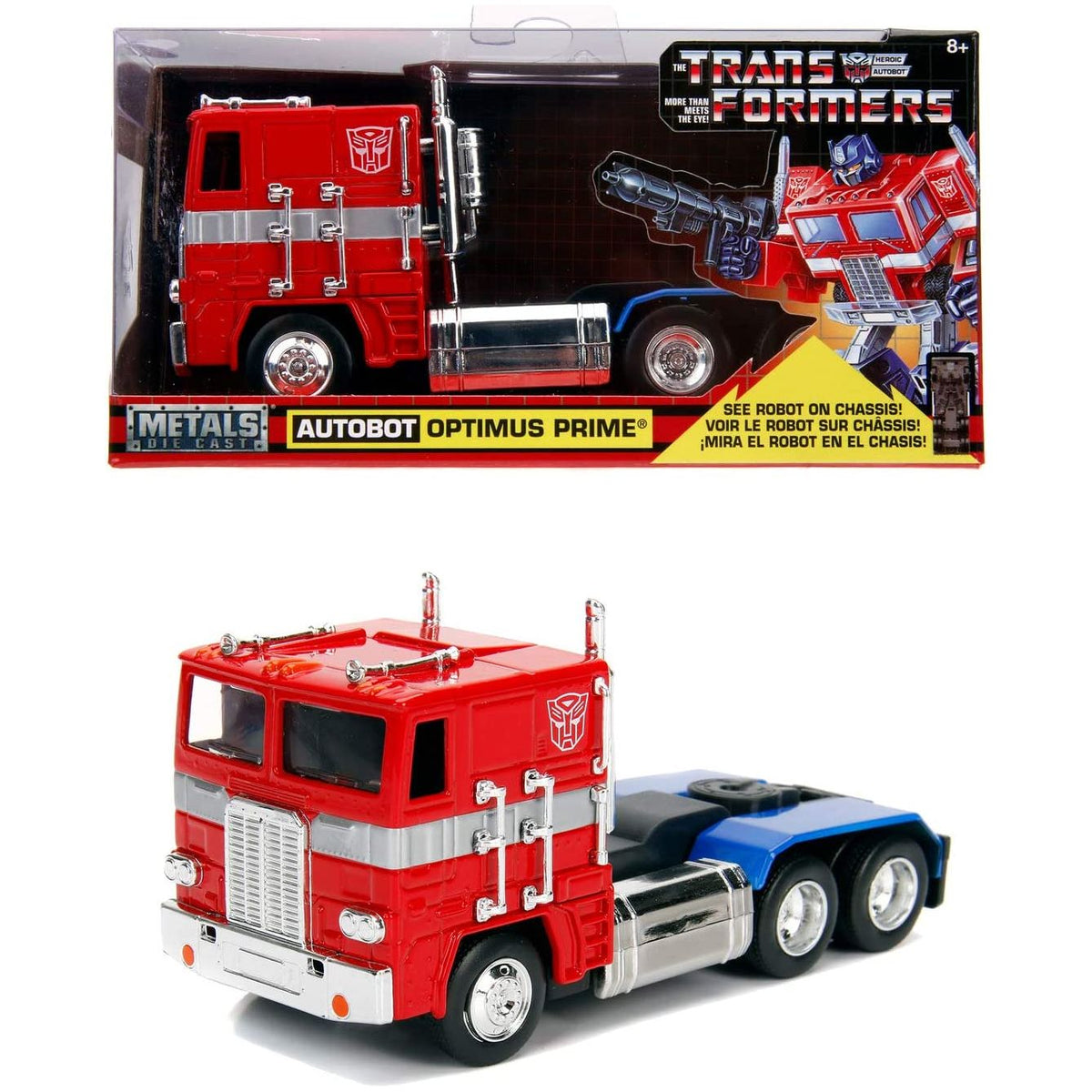 Jada Toys Transformers Masinuta Metalica Transformers G1 Optimus Prime