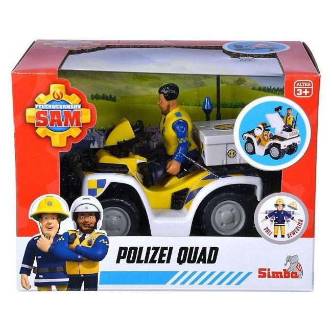 Simba Pompierul Sam Sam Police ATV Figurina