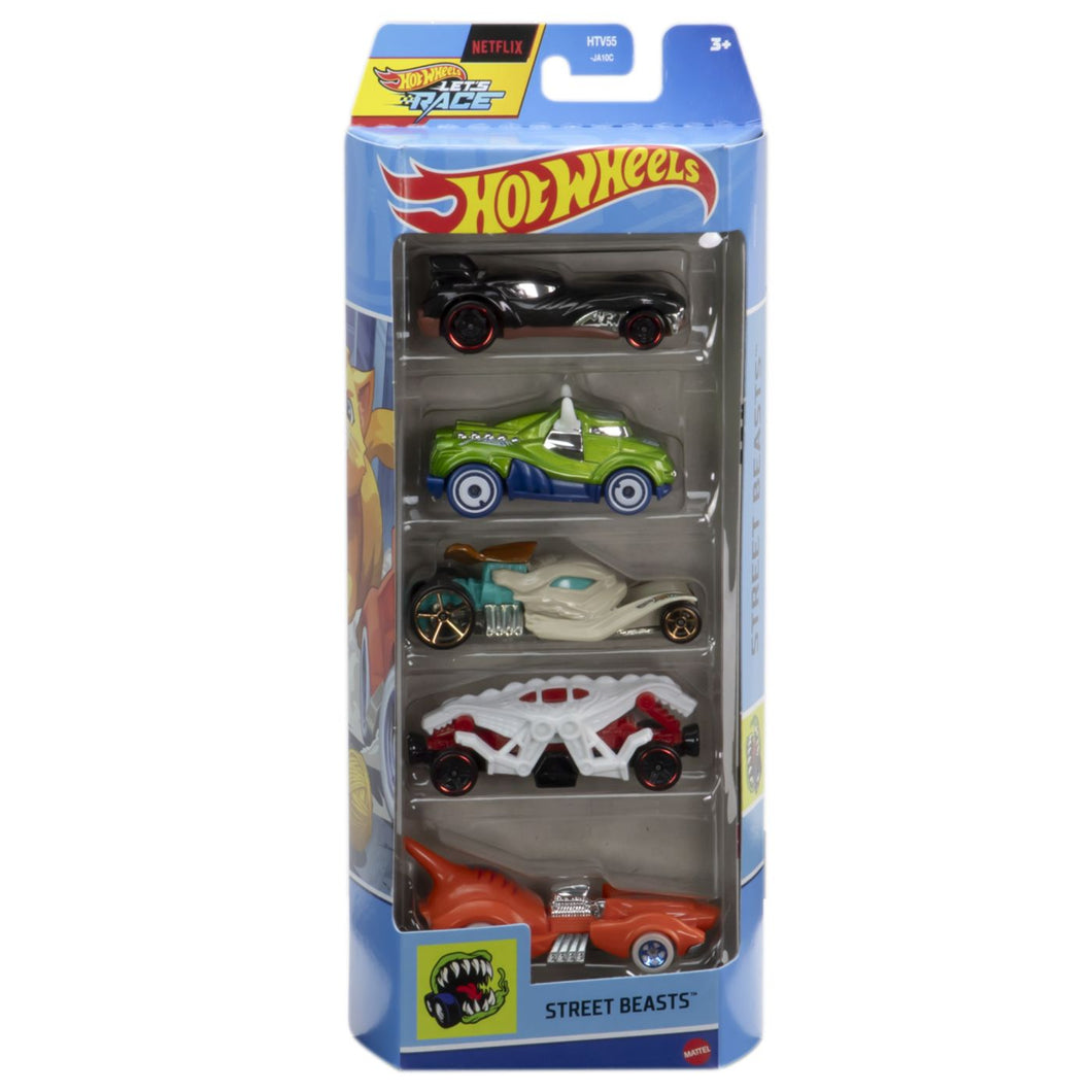 Hot Wheels Vehicule Set 5 Masini cu Design Street Beasts