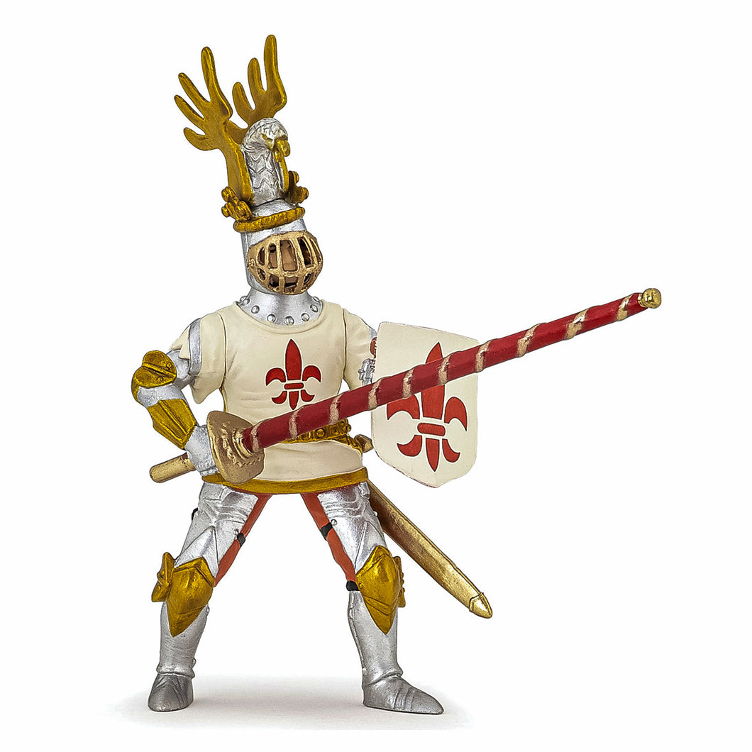 Papo Personaje Medievale Fantastice Figurina Cavaler Crin Alb
