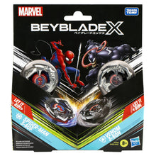 Încarcă imaginea în Galerie, Beyblade X Marvel Set Duo Spider Man 3-60F si Venom 3-80N
