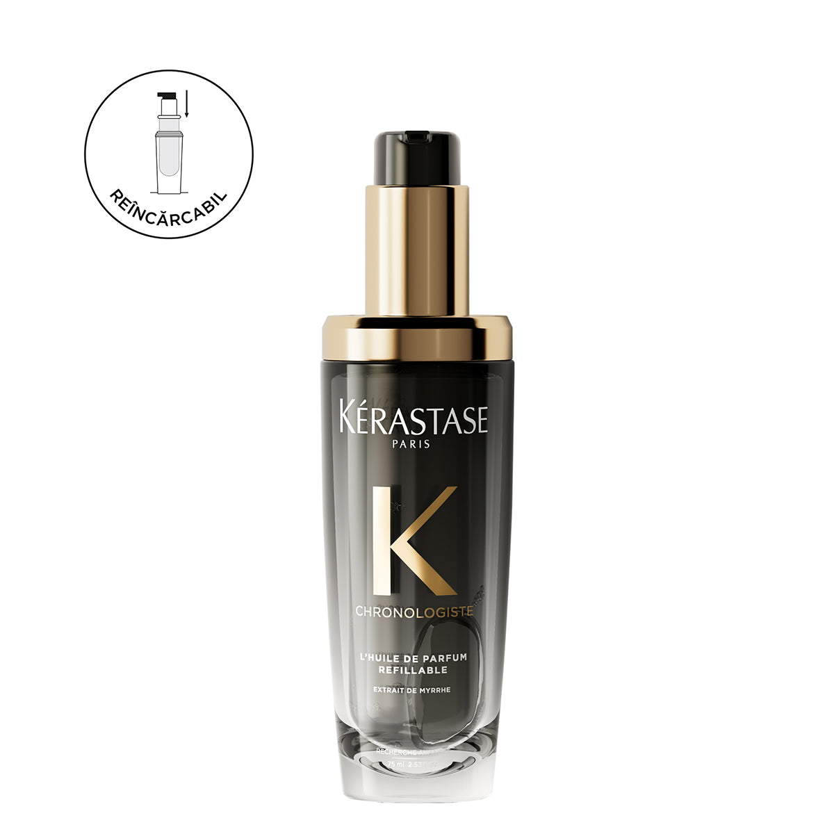 Set Kerastase Chronologiste Huile de Parfum - Ulei de Par Reincarcabil 75ml si Rezerva 75ml - Beauty Lounge