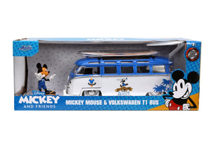 Jada Toys Masina din Metal Volkswagen T1 Bus si Figurina Mickey Mouse