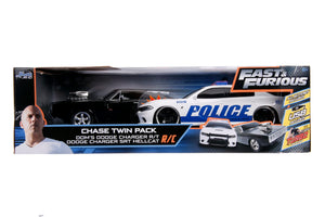 Jada Toys Fast and Furious Set Masinute RC Toyota Supra&Dodge Charger SRT