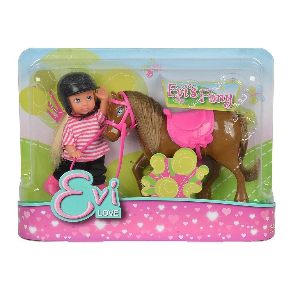 Steffi Love Set Papusica Evi cu Calut Maro Inchis