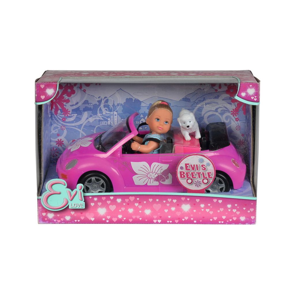 Steffi Love Papusa Evi cu Masina Beetle si Catel