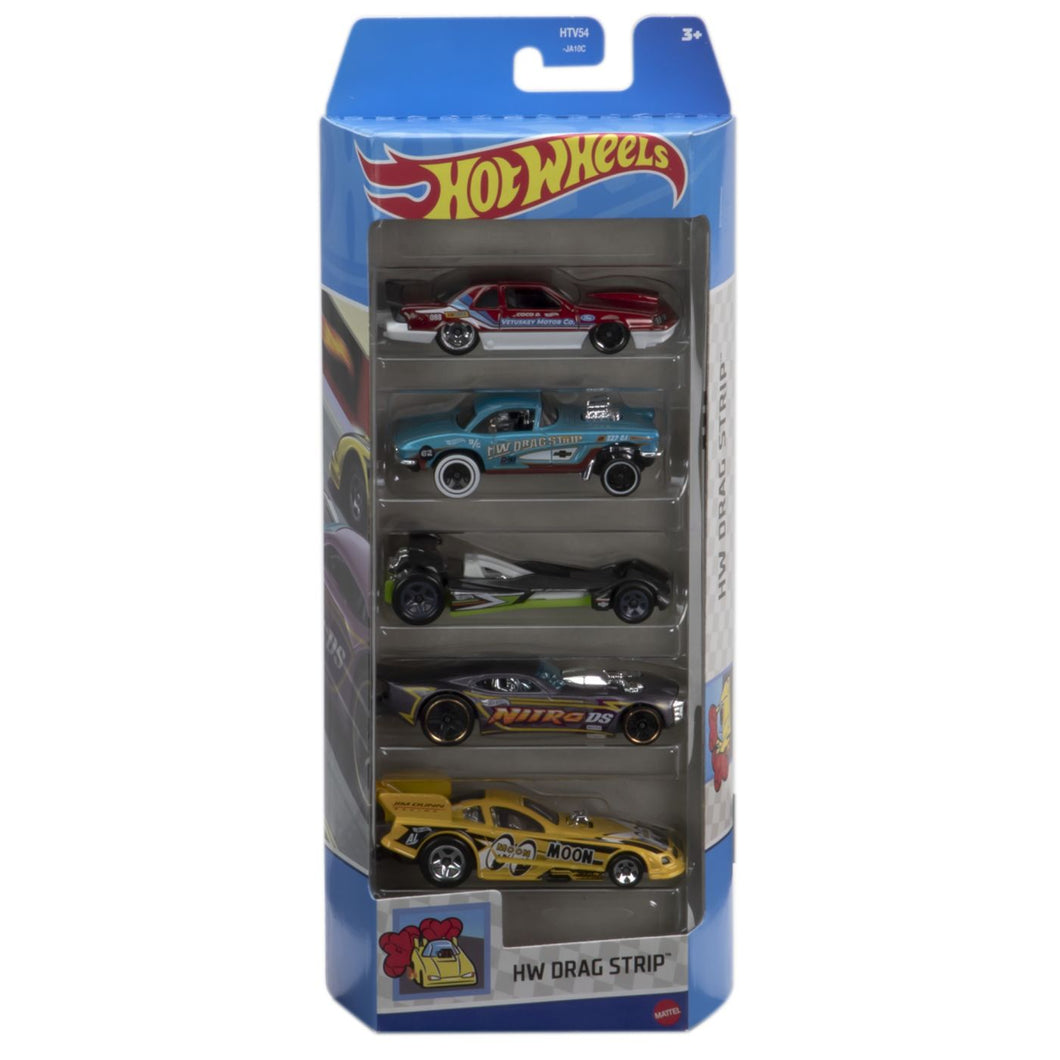 Hot Wheels Vehicule Set 5 Masini cu Design Hw Drag Strip