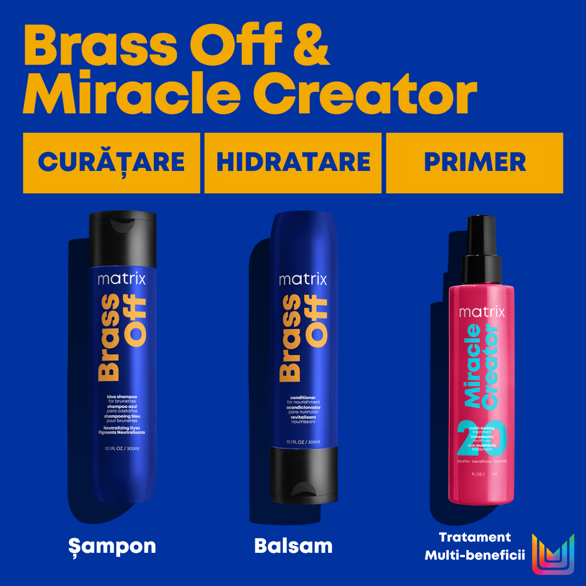 Matrix Total Results Brass Off 300ml - Balsam de Par cu Pigment Albastru