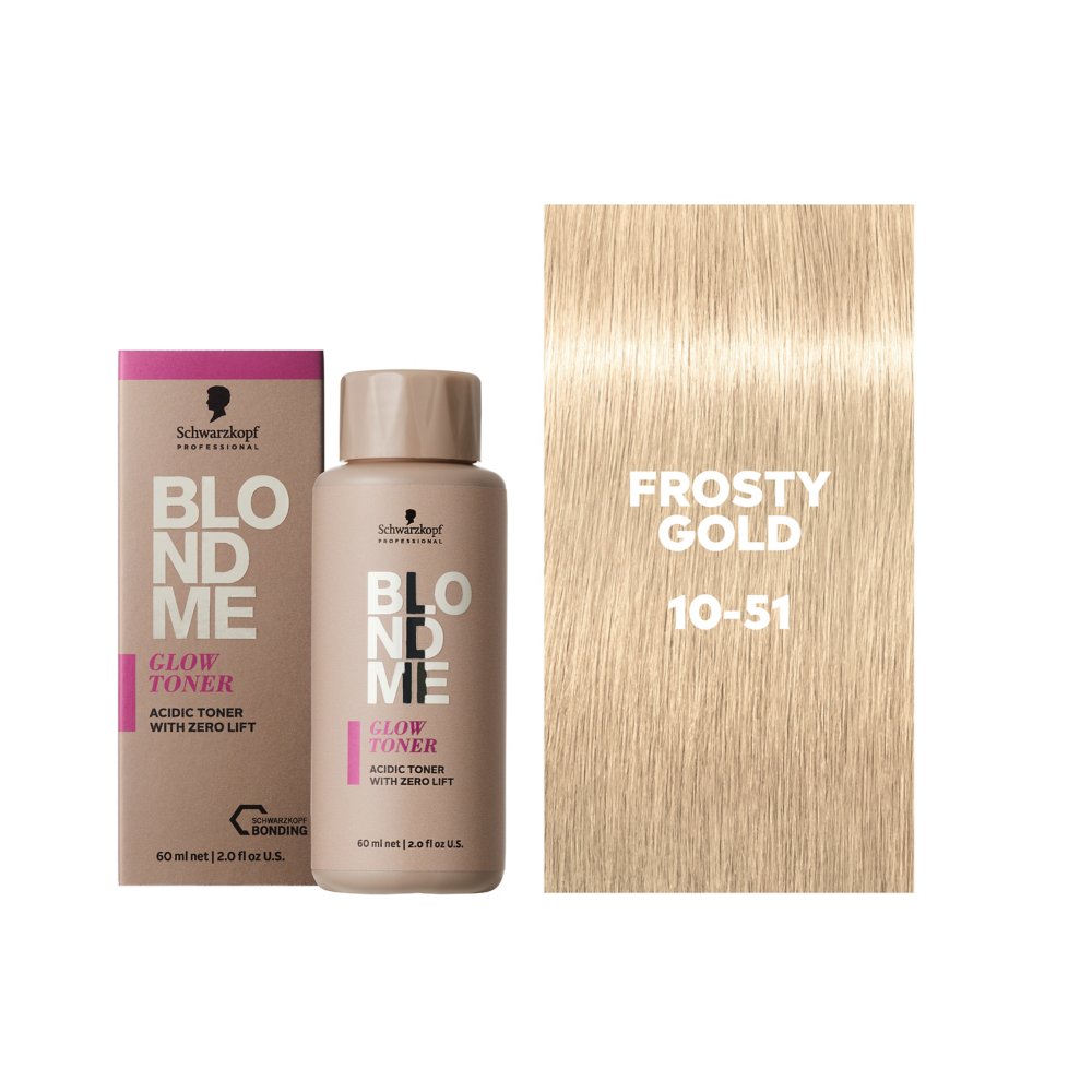 Schwarzkopf Professional BlondMe Glow Toner Frosty Gold 60ml - Vopsea Lichida Demi-Permanenta
