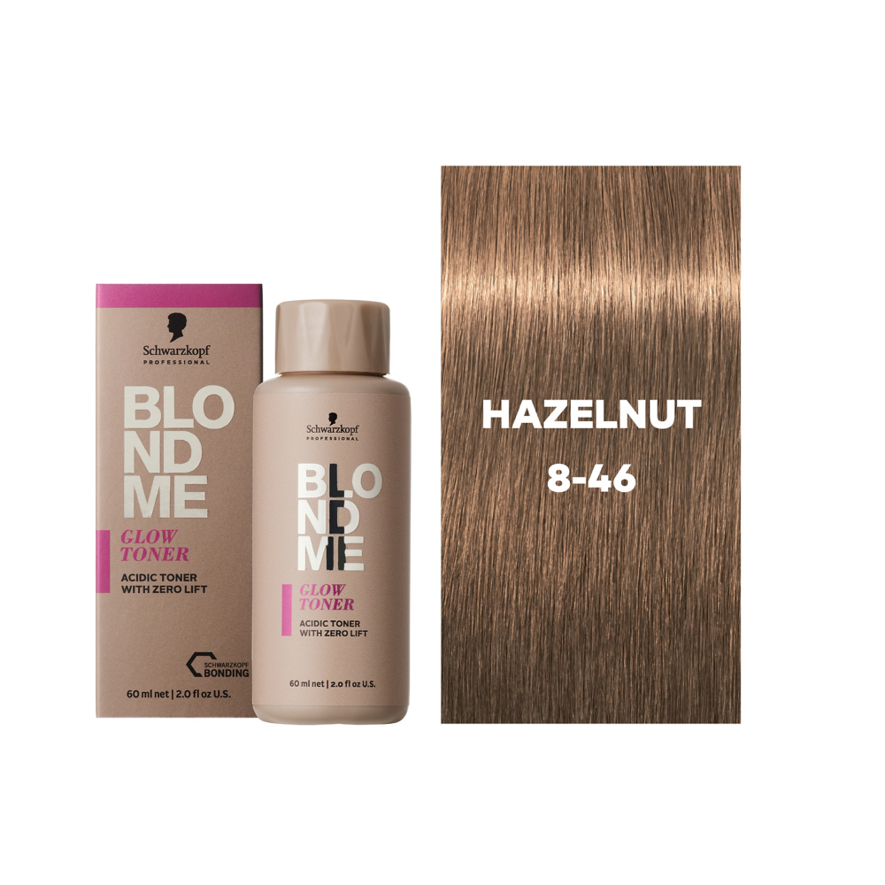 Schwarzkopf Professional BlondMe Glow Toner Hazelnut 60ml - Vopsea Lichida Demi-Permanenta