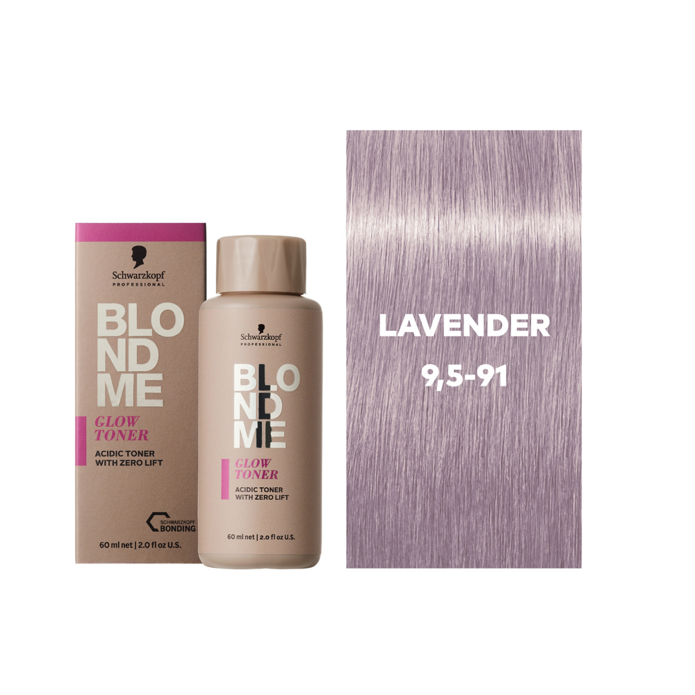 Schwarzkopf Professional BlondMe Glow Toner Lavender 60ml - Vopsea Lichida Demi-Permanenta