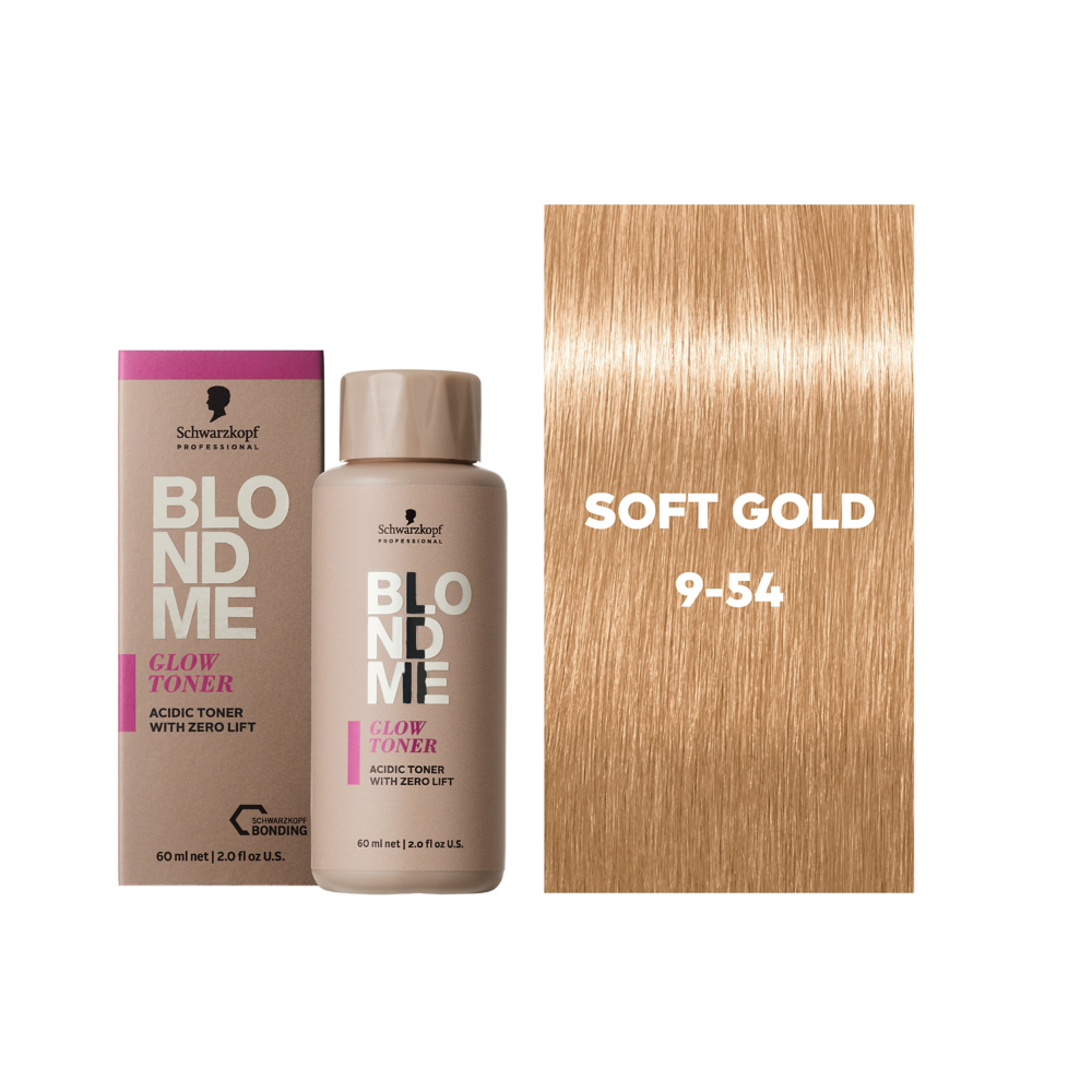 Schwarzkopf Professional BlondMe Glow Toner Soft Gold 60ml - Vopsea Lichida Demi-Permanenta