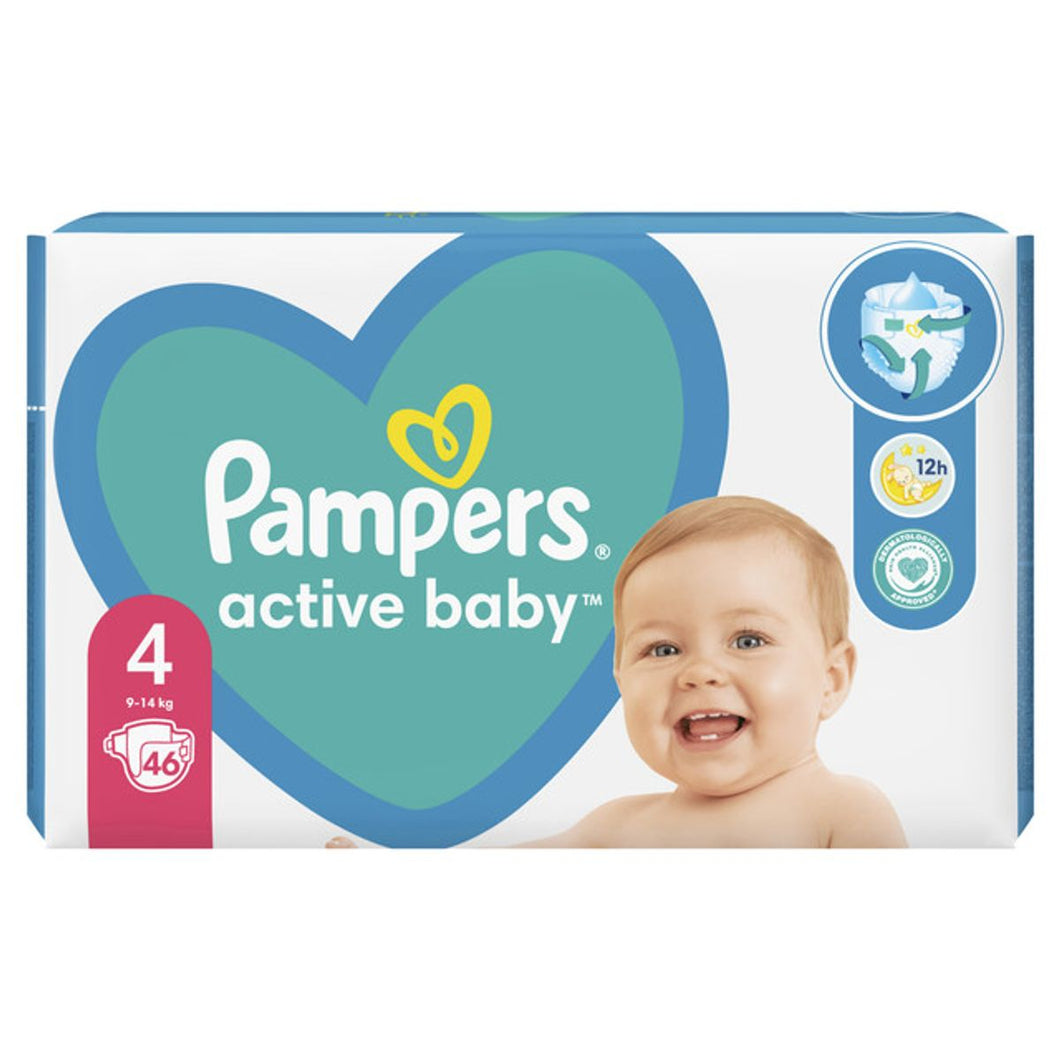 Pampers Active Baby Nr 4 9-14kg - Scutece 46buc