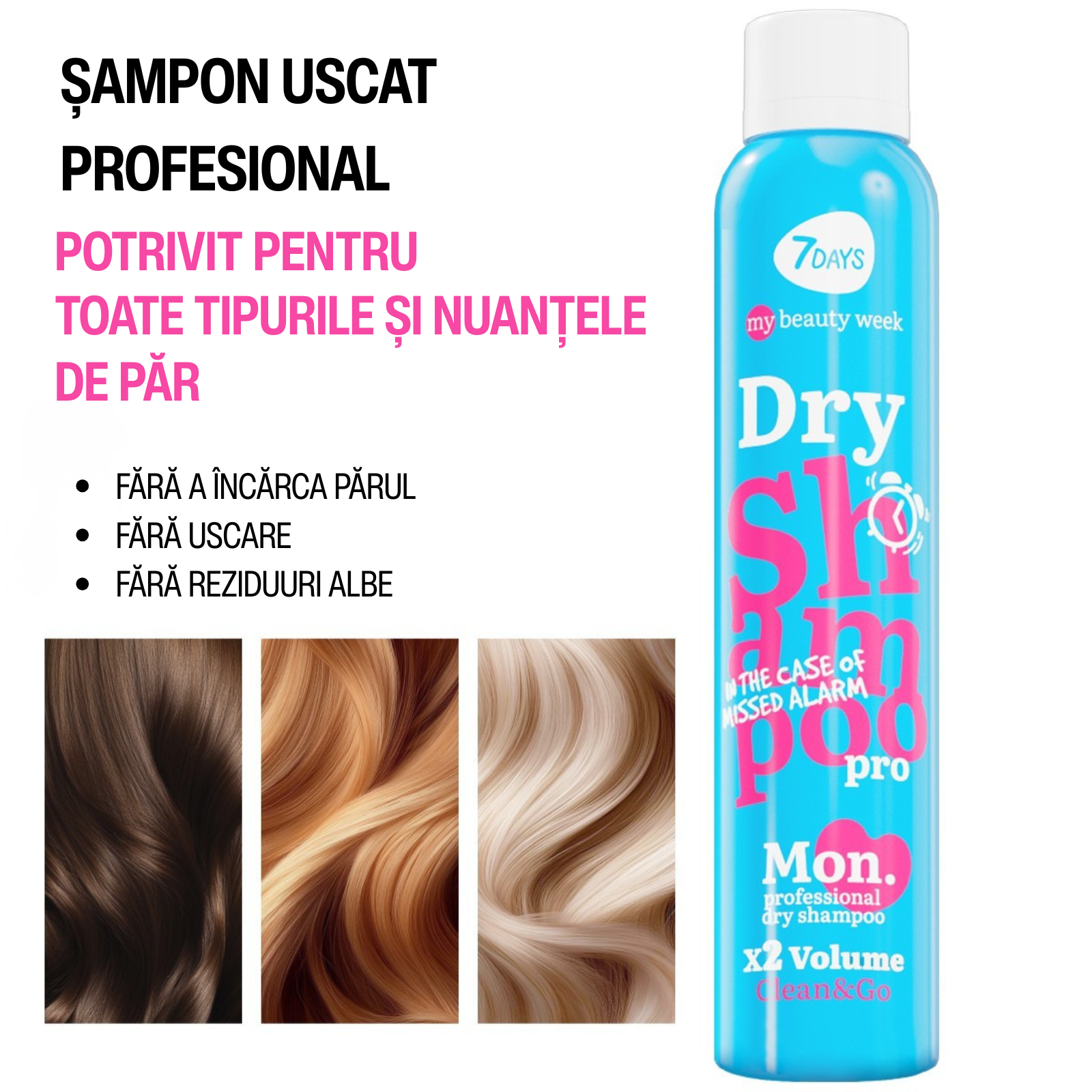 7DAYS Sampon Uscat My Beauty Week Total Cleansing X2 Volume 200ml
