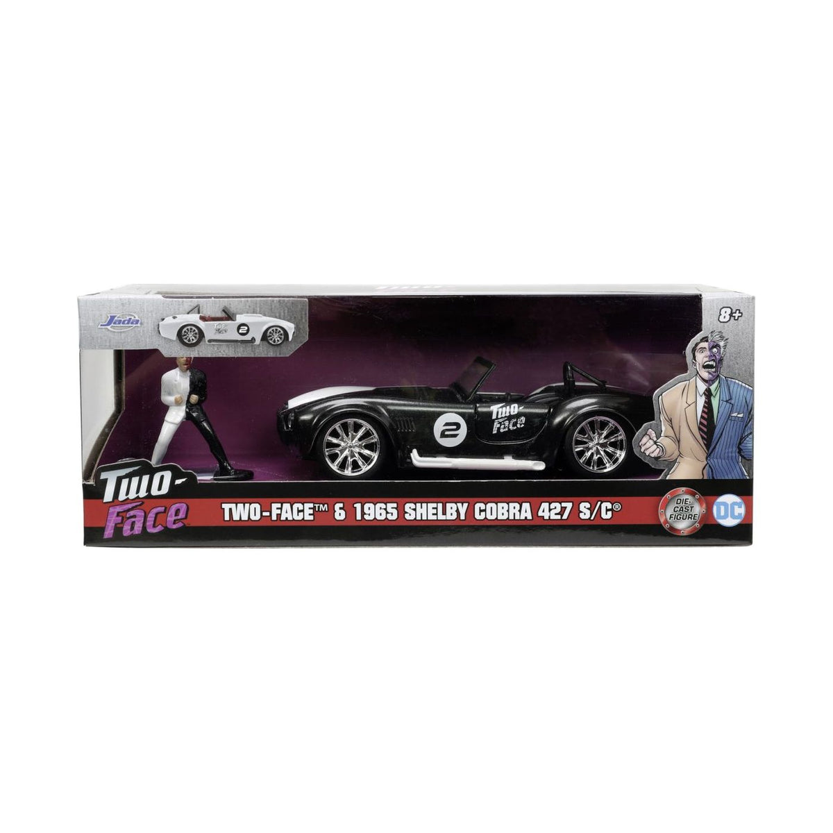 Jada Toys Batman Set Figurina Two Face si Masinuta Metalica Shelby Cobra 427