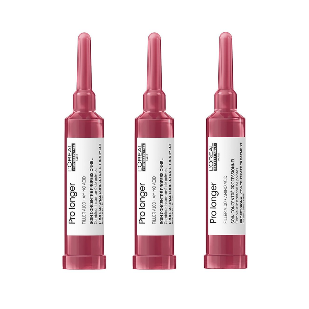 Set L'Oreal Professionnel 3 x  Pro Longer - Fiola Pentru Repararea Varfurilor 15ml