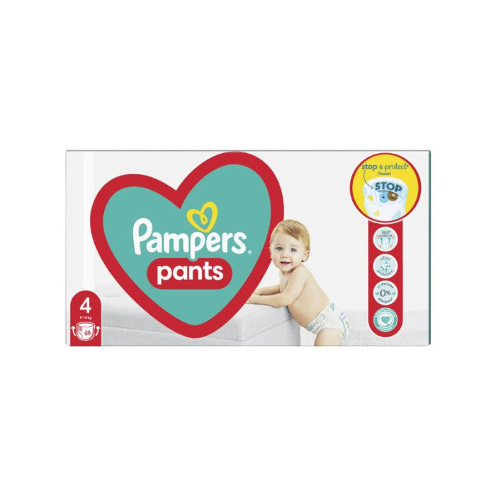 Pampers Pants Stop and Protect Nr 4 9-15kg - Scutece 48buc