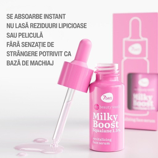 7DAYS Ser Facial My Beauty Week Milky Boost Squalane 1.5% Revitalizant 20ml