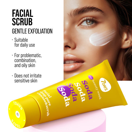 7DAYS Exfoliant Facial My Beauty Week Soda Curatare Profunda 80ml - Pentru Ten Gras
