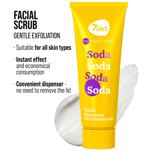 7DAYS Exfoliant Facial My Beauty Week Soda Curatare Profunda 80ml - Pentru Ten Gras