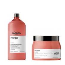 Încarcă imaginea în Galerie, Set L&#39;Oreal Professionnel Inforcer Sampon 1500ml si Masca 500ml
