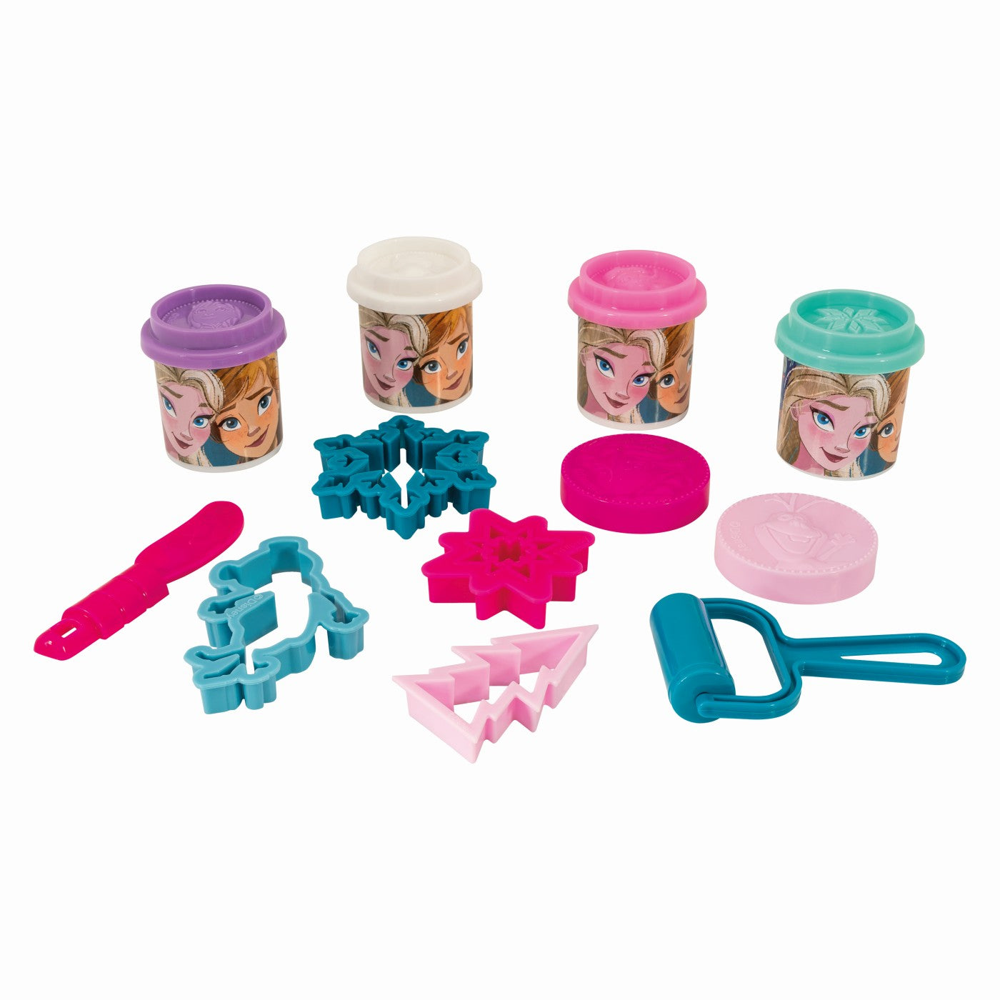 AS Galetusa cu 4 Borcanase de Plastilina si Accesorii Frozen