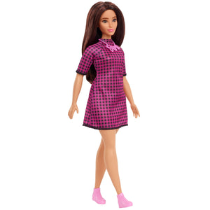 Barbie Fashionistas Papusa Satena cu Rochie Mov