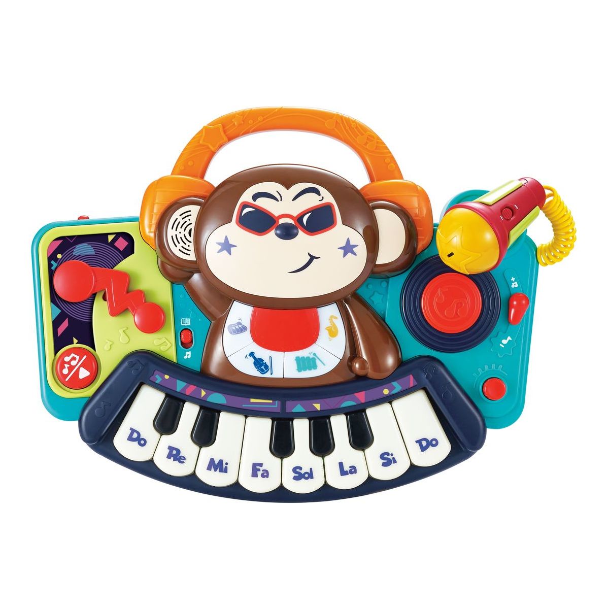 Hola Pianina Bebe Maimutica DJ cu Lumini Sunete si Microfon