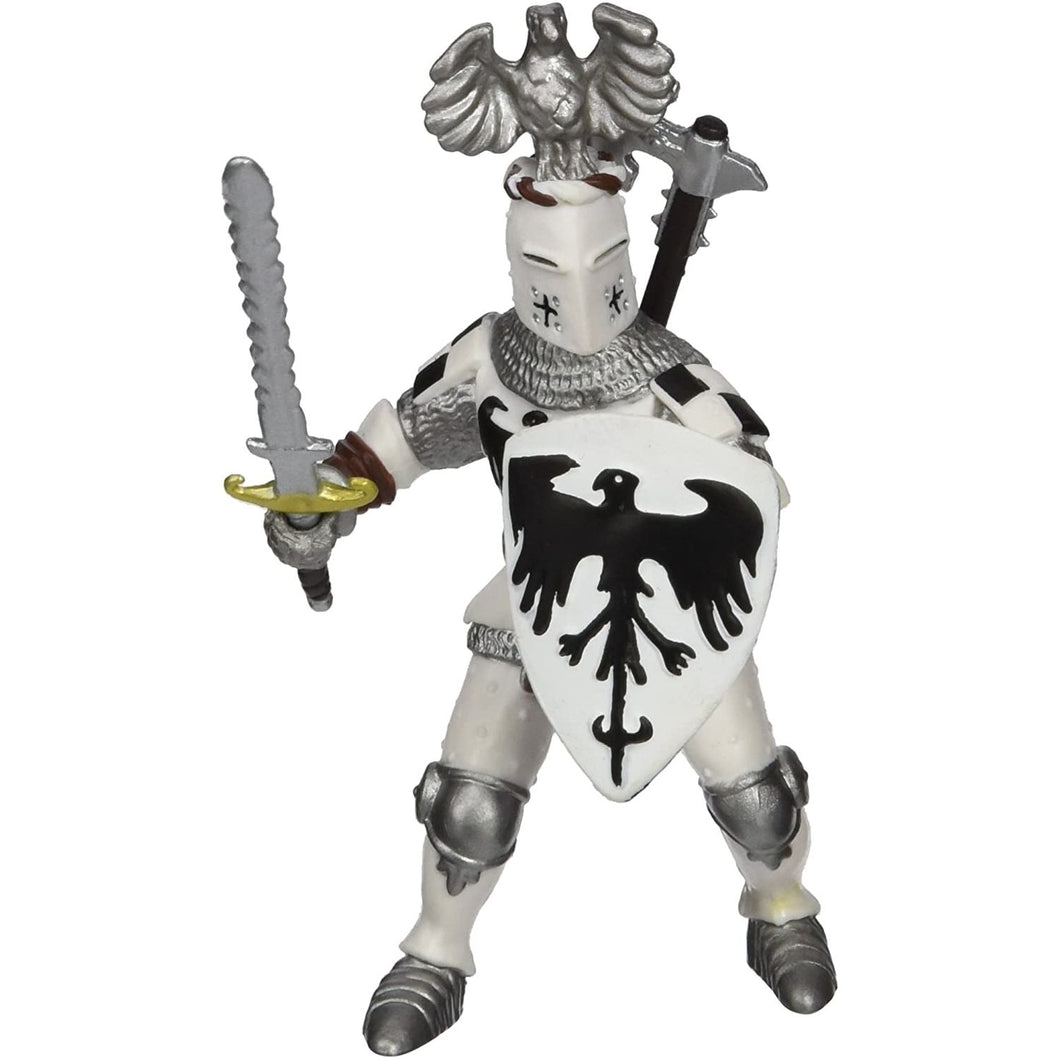 Papo Personaje Medievale Fantastice Figurina Cavaler cu Pene Alb