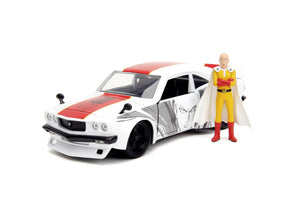 Jada Toys One Punch Man Set Masinuta Metalica Mazda RX 3 si Figurina Saitama