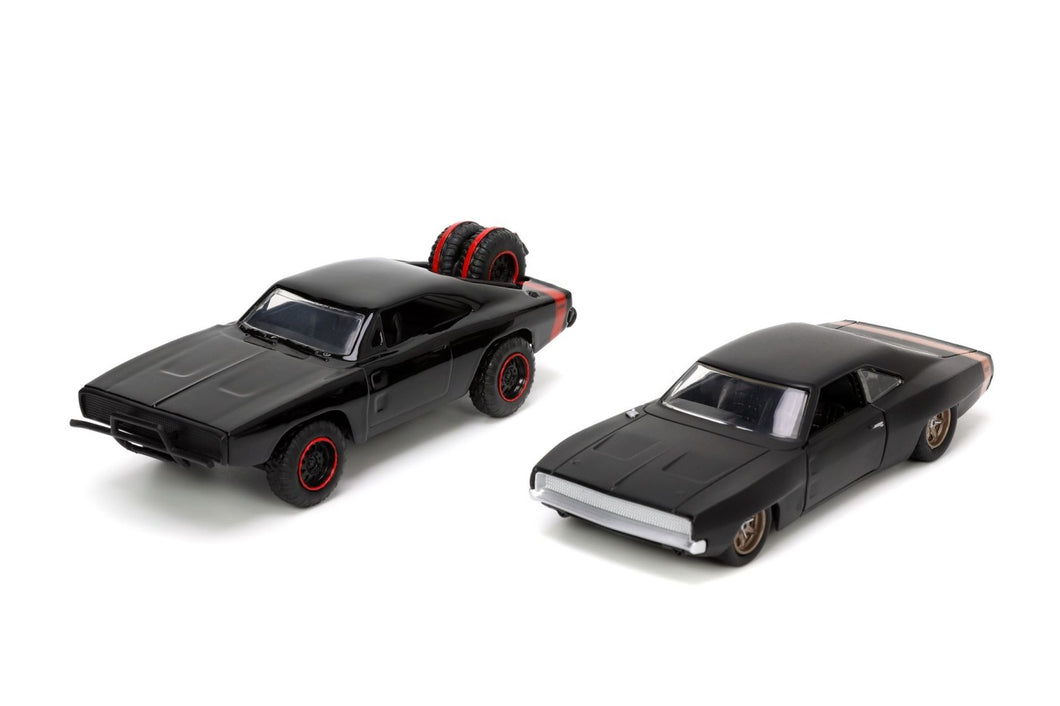 Jada Toys Fast And Furious Set Masinute Metalice Dodge Charger Rt si Dodge Charger Widebody