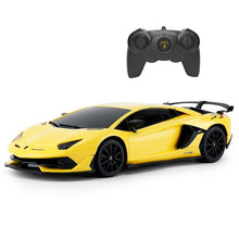 Încarcă imaginea în Galerie, Rastar Masina cu Telecomanda lamborghini Aventador SVJ Galben
