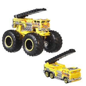 Hot Wheels Monster Truck si Masinuta Metalica 5 Alarm