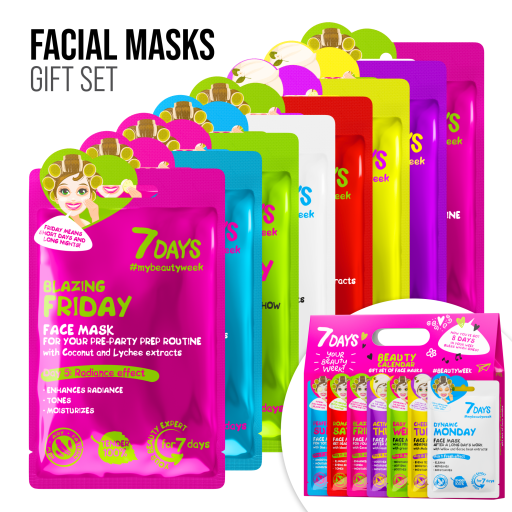 7DAYS Set Cadou Beauty Calendar 8 Masti Faciale Mix