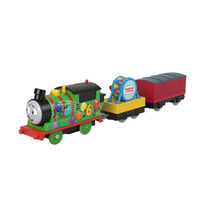 Fisher Price Thomas Locomotiva Motorizata Percy cu 2 Vagoane