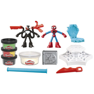 Play-Doh Spider-Man Spiderman Set 2 Figurine Batalie cu lansator si Sulita