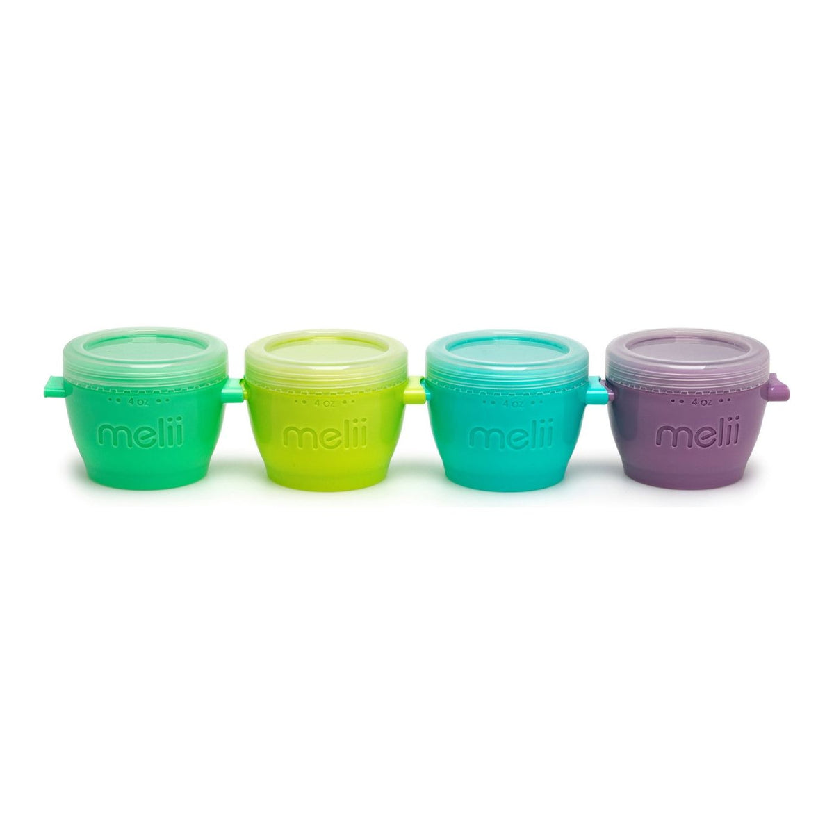 Melii Set 4 Recipiente Silicon Snap and Go 118ml
