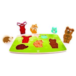 Hape Puzzle Tactil - Animalele din Padure