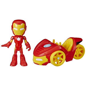 Spider-Man Spidey Prietenii Extraordinari Set Vehicul si Figurina Iron Man