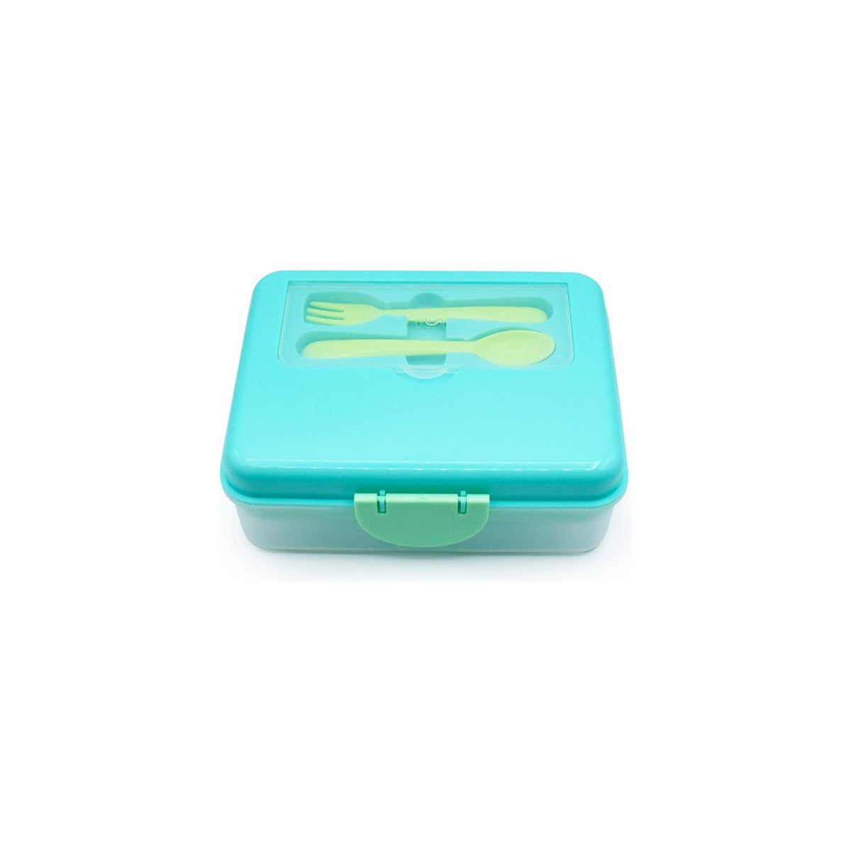 Melii Cutie Pranz Bento 2 Nivele cu Tacamuri Blue Mint Lime